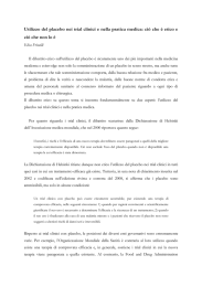 Utilizzo del placebo: ci&ograve; che &egrave; etico e ci&ograve; che non lo &egrave;