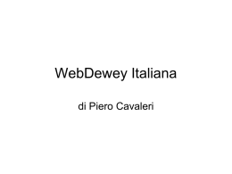 WebDewey - Consiglio Regionale della Lombardia