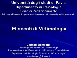 dambone elementi di vittimologia