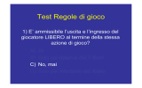 Test Regole di gioco