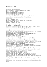 Carta dei Vini - Podere San Faustino