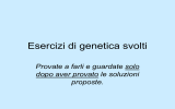 Esercizi di genetica