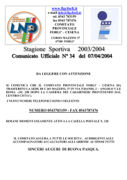 www.figcforli.it NUMERO 0543783159