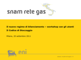 Diapositiva 1 - Snam Rete Gas