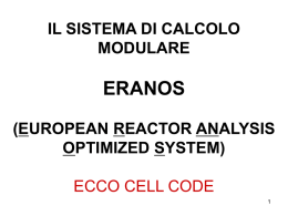 Cross section calculations ECCO (European Cell COde)