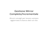 Gestione Mirror Completo/Incrementale