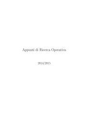 Appunti di Ricerca Operativa - Dipartimento di Informatica