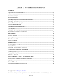 ANALISI 1 - Teoremi e dimostrazioni vari