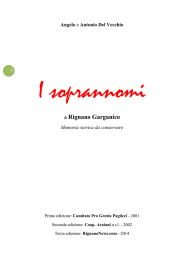 I Soprannomi di Rignano - di Angelo e Antonio Del Vecchio