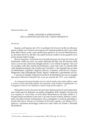 Giancarlo Breccola Nomi, cogNomi e sopraNNomi Nella