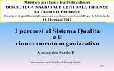 Percorsi ai Sistemi Qualità e rinnovamento organizzativo