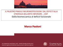 Dalla biomeccanica al deficit funzionale