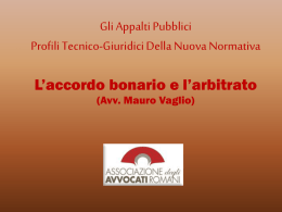 slide Avv. Vaglio - Associazione degli Avvocati Romani