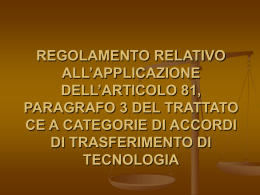 accordi di trasferimento di tecnologia