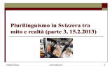 Plurilinguismo in Svizzera III