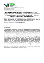 origine delle emissioni di sottoprodotti tossici e di