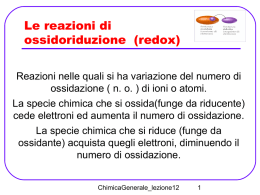 Le reazioni di ossidoriduzione