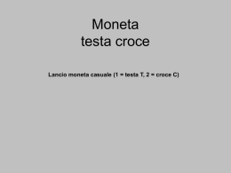 Moneta testa croce