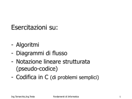 Esercizi linguaggio C in PP