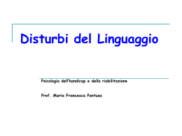 La comprensione del linguaggio precede la produzione TAPPE di