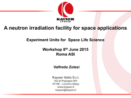 A neutron irradiation facility for space applications