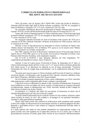 curriculum formativo e professionale del dott. silvio