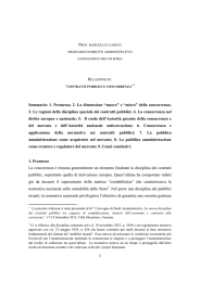 Contratti pubblici e concorrenza