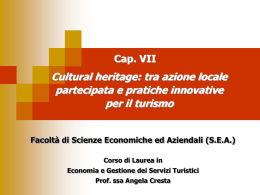 Capitolo 7 slide - Facoltà di Scienze Economiche ed Aziendali