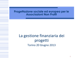 Progettazione parte finanziaria