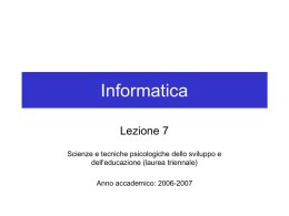 lez7 - Dipartimento di Informatica