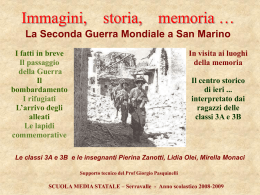 “La seconda guerra mondiale a San Marino”(Prof.sse Olei, Zanotti e