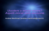 Lezione sul giudizio morale - Dipartimento di Psicologia dello