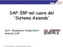 SAP: ERP nel cuore del `Sistema Azienda`