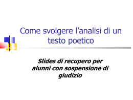 Il tema di analisi di un testo letterario &ndash; tipologia A