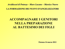 La catechesi in preparazione al battesimo