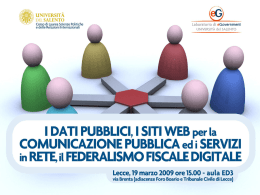 Il dato pubblico - Laboratorio di eGovernment