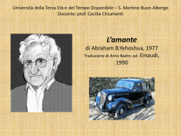 L`Amante di A. Yehoshua