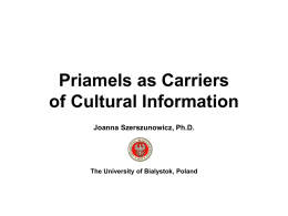 Priamels as Carriers of Cultural Information