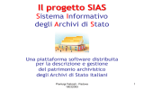 Il progetto SIAS Sistema Informativo degli Archivi di Stato