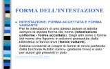 forma dell`intestazione