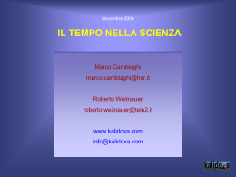 Il tempo nella scienza e nella tecnica