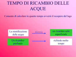 TEMPO DI RICAMBIO DELLE ACQUE