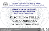 concorrenza sleale a.a. 2015 2016