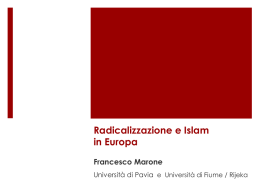 Radicalizzazione e Islam in Europa