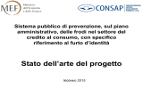 Presentazione stato dell`arte del Sistema