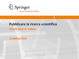 Pubblicare la ricerca scientifica