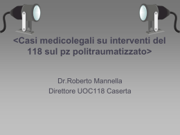 Casi medicolegali su interventi del 118 sul pz