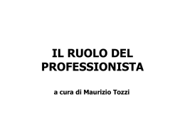 Il ruolo del professionista - Ordine dei Dottori Commercialisti e degli