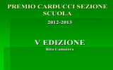 Diapositiva 1 - Premio Carducci