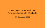 Le classi operanti del Comportamento Verbale